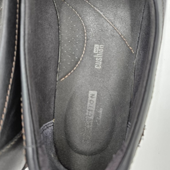 Clarks Collection Soft Cushion Black Ashland Bubble Loafer Wedge Heel Size 8 - Picture 4 of 11